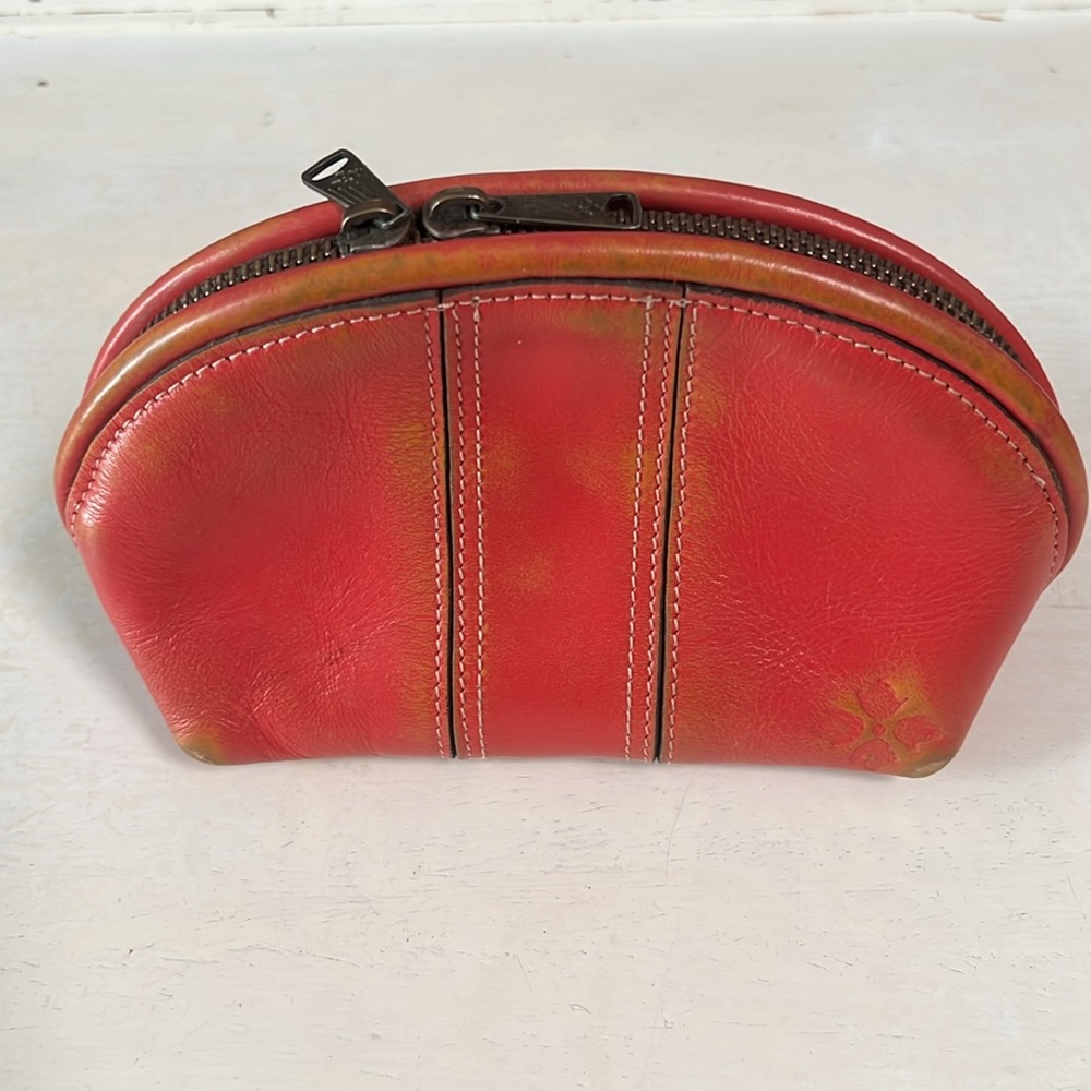 Pink Leather Bag by Patricia Nash. Cosmetic size